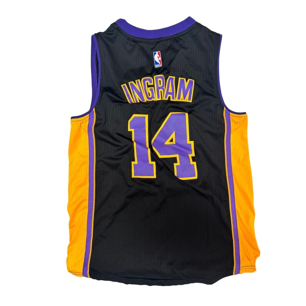 Brandon Ingram 14 Los Angeles Lakers Adidas Jersey Mens Small Black NBA Swingman - Picture 2 of 8